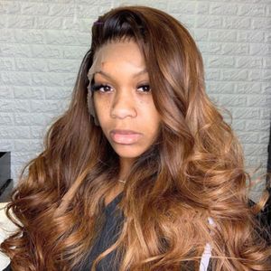 Lace Front Human Hair Wig Heighlight Water Wave Closure Natural Hairline Glueless With Baby For Women