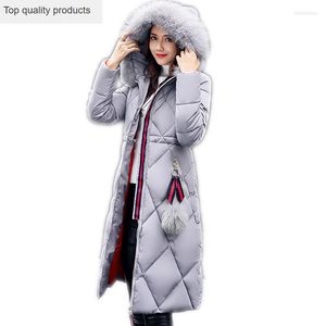 Damskie okopy płaszcze Parka Mujer Casual Plus Size Winter Jacket Women 2023 Fashion Gruby Slim Furt Batted Płaszcz Kobieta LH1205