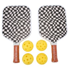 Tennis Rackets Carbon Fiber Pickleball Paddles Set of 2 and 4 Balls for Outdoor Sandbeach Sports 230608