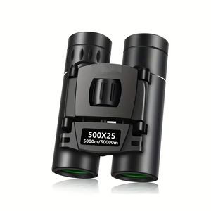 Binocolo 500X25 Telescopio HD Mini telescopio pieghevole Ottica BAK4 per sport da caccia Viaggi in campeggio all'aperto