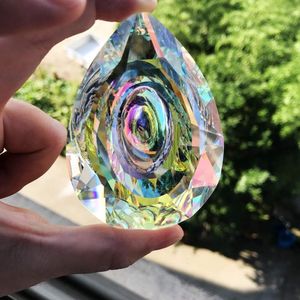 Trädgårdsdekorationer H D Hanging Crystals Prism Suncatcher för Windows Decoration 76mm Abcolor Chandelier Parts Diy Home Wedding Decor Accessories 230608