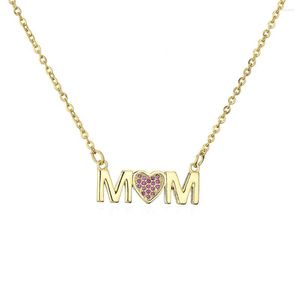 Chains Copper Plated Genuine Gold Micro Set Zircon Jewelry Mother'S Day Gift Mom Necklace Long Womens Necklaces Fashion Trendy