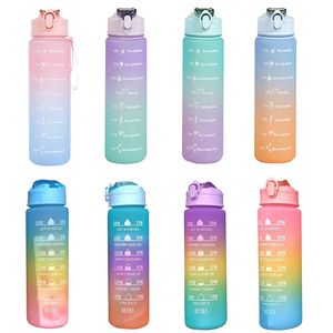Tumblers 900ML Portable Water Bottle Motivational Sports bottle with Time Marker Leakproof Cup for Outdoor Sport Fitness BPA Free 230608
