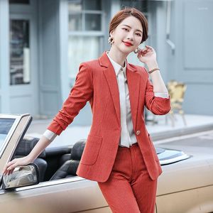 Women's Two Piece Pants High Quality Fabric Women Formal Work Wear Business Suits OL Styles Professional Ladies Office Blazers Outfits