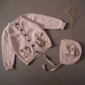 Pullover Autunno Bambino Cardigan Ricamo Cotone Morbido Neonati maschi Maglia Top Bambini Maglione Shirley Bredal Marca Ragazze Vestiti invernali 230608