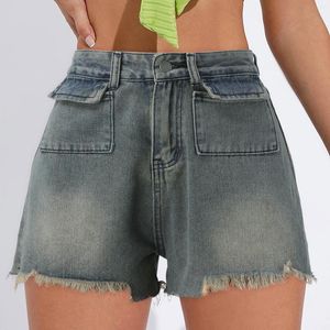 Kvinnors shorts Kvinnors sommar denim High Maisted Drawstring Jeans Casual Long Active For Women Womens Cut Off Jean