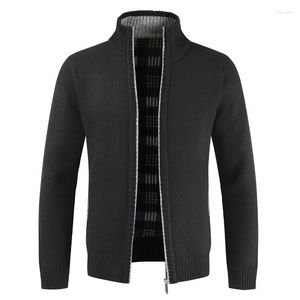 Erkek Sweaters Moda Erkekler Sıradan Büyük Boyutlu Örtü Hardigan Sweater Gevşek Uyum Sıcak Ceket Ceket Katı Tek Breaded Erkekler 2023