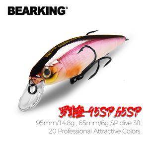 Iscas Iscas BEARKING Squad Minnow 95mm 14.8g 65mm 6g Sistema de peso de tungstênio SP iscas de pesca cores sortidas crank wobbler crank bait 230608