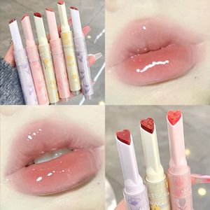 Lip Gloss Moisturizing Mirror Water Light Jelly Heart-shaped LipstickSolid