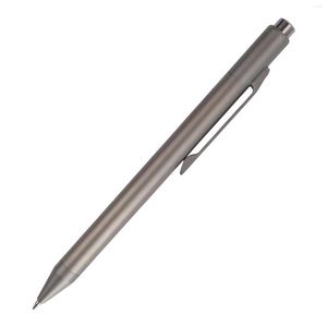 Retractable Ballpoint Pen Titanium Alloy Rollerball Gift Sign Blank Ink Bolt Action For Office Everyday Use