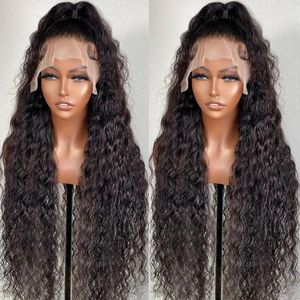 Inch Curly Spets Front Human Hair Wigs For Women Brasilian Deep Wave 360 ​​Frontal Wig Pre Plucked 13x4 - Premium Quality Natural Looking Hairpiece