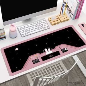Mouse pads espaço de pulso astronautas coelho mouse pad bonito teclado de computador base de borracha mouse pad para mulher