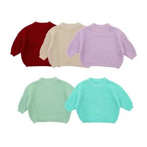 Pullover RTS Fall and Winter Baby Boy Girl Knit Sweater Kids Shirt 230608