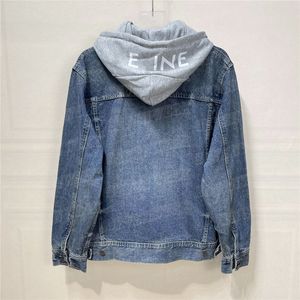 Women Hooded Denim Jackets Clothing Designer Letters Printing Coats Street Style Jacket Outerwear