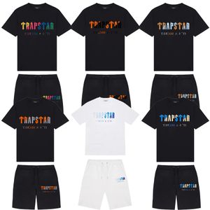 Yeni Moda Markası Trapstar Mektubu Basılı Sıradan Spor Giyim T-Shirt Set Erkek ve Kadın T-Shirt + Şort