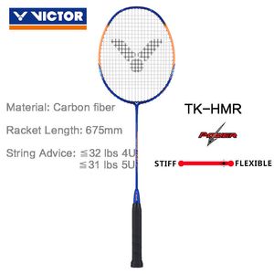 Badminton Rackets Victor Original 4U 5U Hightension Racquet TKHMR Racket 100% Carbon Thruster Hammer 230608