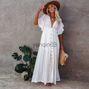 Vestidos Casuais Folhas Estampados Biquíni Praia Cubra Túnicas para Praia Kaftan Longo Biquíni Proteja Robe de Plage Sarong Fato de Praia Saias J230609