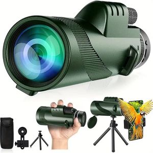 80 x 100 monocular adultos observação da vida selvagem passeios de observação de pássaros camping caminhadas monocular com binóculos de alta potência