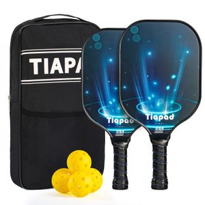 Conjunto de raquetes de tênis de fibra de carbono Pickleball Paddles USAPA Approved Pickle Ball Racket Confortável Grip Raquete de grande controle para homens e mulheres 230608