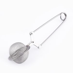 TEA INFUSERS Rostfritt stål Sphere Mesh Tea Siler Kaffe ört Filter Diffusor Handle TEA BALL