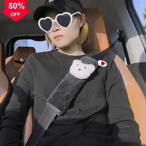 New 2PCS Cartoon Car Styling Seat Belt Cover Shoulder Strap Harness Cushion Shoulder Pad Protector Bow Tie Corgi Ass Bows Clouds