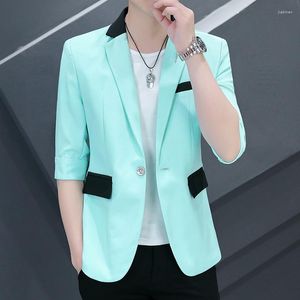 Men's Suits 2023 Men's Summer Half Sleeve Blazer Youth Special Multicolor