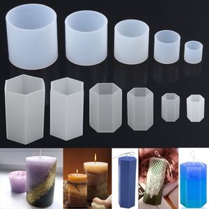 Candles Cylinder Silicone Mold DIY Epoxy Resin Candle Mould Aromatherapy Candle Wax Molds Clay Plaster Craft Casting Mould Home Decor 230608