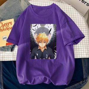 Camisetas masculinas Haikyuu Kageyama Impressão Mens Camisa Moda Respirável Camisetas Simplicidade Confortável Legal Slim Homens Camisas de Manga Curta 533