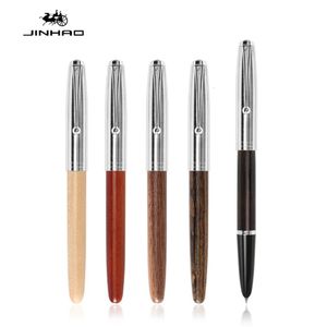 Fountain Pens Remastered Classic Wood Pen 038mm Fine Nib Calligraphy Jinhao 51A Stationery Office School Supplies A6994 230608