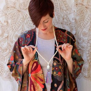 Pendant Necklaces Bohemian Colorful Fringe Necklace For Women Beach Dresses Decor White Wood Beads Long Chain Buddha Head Tassel Jewelry