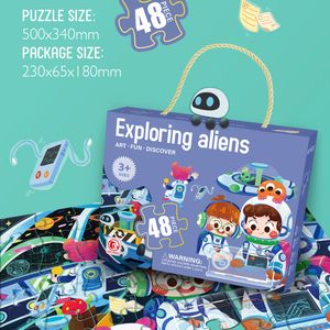 子供向けのジャンボフロアパズル動物ジグソー大型パズル48ピースパズル開発玩具男の子と女の子のためのおもちゃ