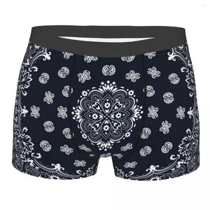 Underbyxor pisley bandana tryckboxare shorts för män 3d manlig bohemisk stil underkläder trosor tränger andas