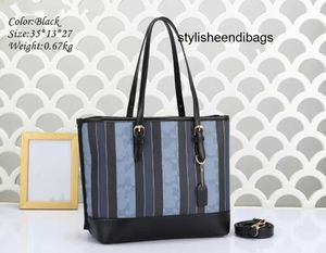 stylisheendibags Denim Epi Leather Designer Donna Borse a tracolla Lock Flap Chain Handbags Twists Donna Borsa a tracolla Lady Tote Borsa nera di medie dimensioni