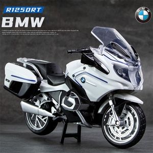 Diecast Model 1 12 R1250RT Alloy Die Cast Motorcycle Toy Vehicle Collection Sound and Light Off Road Autocycle Toys Car 230608