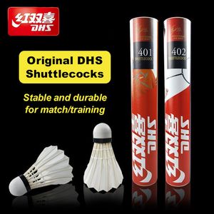 Badminton Shuttlecocks Original 12 Pack Super Drable Goose Feather Professional för matchträning 230608