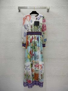 女性のための夏のデザイナードレス新しい色ブロッキング花柄の綿のブレンドファブリックストレッチエラスティックウエスト薄袖のVネックデザイナードレスレディース