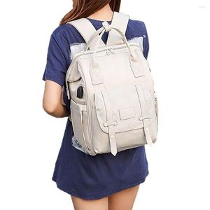 Outdoor Bags Baby Nappy Bag Mummy Backpack Waterproof Storage Handbag Travel Mommy Maternity For Stuff 2 Layer Gray