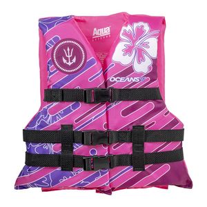 Oceans7 Youth Open Side Life Vest, hållbar, 50-90 kg, rosa lila