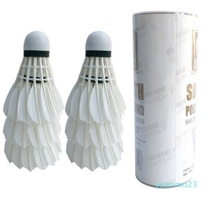 Petecas de Badminton Peteca Branco Goose Board Pena Voar Estabilidade Durável Bola 3pcs 6pcs peteca de penas interior
