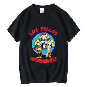 Men's T-Shirts XIN YI Men's high quality t-shirt100%cotton Breaking Bad LOS POLLOS Chicken Brothers printed casual funny tshirt male tee shirts 230608