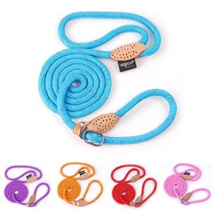 Dog Collars Leashes Pet Products Leash nylon Reflective Puppy Rope Cat Chihuahua and Collar Set Lead Harness Z0609