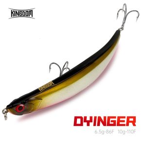 Esche Esche Kingdom Topwater Floating Pencil Esche da pesca Jerkbaits 110mm10g 86mm6.5g Wobbles artificiali Esche dure Pesca per branzino 230608