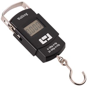 Fishing Accessories Portable Mini Digital Hand Held 50Kg Fish Hook Hanging Scale Electronic Weighting Luggage LED Display Balance Tool 230608