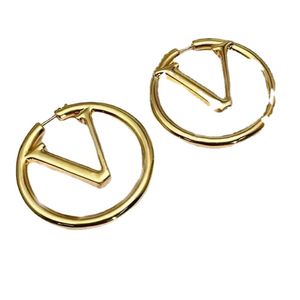Fashion Designer Earring gold hoop earrings lady Womens Party earring Wedding Lovers gift engagement Jewelry for Bride