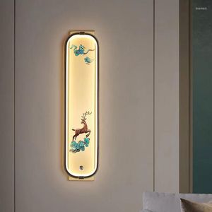 Wall Lamp Enamel Color Touch Switch Bedroom Living Room TV Background Rechargeable Battery Wiring-Free Light