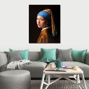 Высококачественный Йоханнес Классический портретный холст -девчонка с жемчужной серьгой