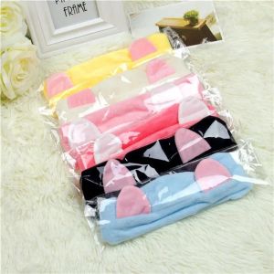 Cute cat ears Wash Face Hairbands For Women Girls Turban Cute Headbands Headwear Bands Turban Accessories 10pcs