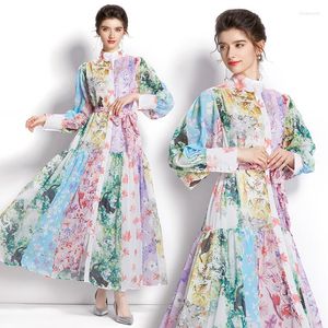 Casual Dresses 2023 Festival Outfits For Woman Ladies Vintage Floral Printed Long Dress Women Loose Böhmen Maxi Female Chic Streetwear