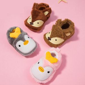 Erste Wanderer Winter Warme Babyschuhe Nette Cartoon Form Walker Jungen Mädchen Weiche Sohle Hausschuhe Casual Lernen Gehen Zapatos