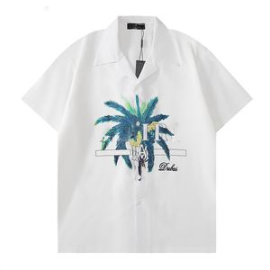 디자이너 셔츠 남성용 버튼 업 셔츠 인쇄 볼링 셔츠 하와이 꽃 캐주얼 셔츠 남자 슬림 한 짧은 슬리브 드레스 하와이 티셔츠 m-3xl ug9